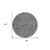 8' Gray Charcoal And Silver Round Floral Washable Indoor Outdoor Area Rug