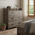 33" Dark Brown Wood Five Drawer Double Dresser