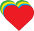 Baby Heart Assorted Color Creative Cut-Outs