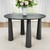 67" Black Solid Wood Oval Dining Table