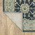 8' X 10' Teal Blue Ivory Green And Grey Oriental Power Loom Stain Resistant Area Rug - 606114595618