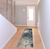 8' Blue And Gray Abstract Shag Runner Rug