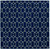 Homeroots Home Decor 5' x 7' Navy Geometric Trellis Area Rug, Navy, UV Treated