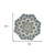 6' Ivory Teal Blue and Green Wool Hand Tufted Round Rug