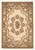 Homeroots Home Decor 5'x8' Ivory Machine Woven Hand Carved Floral Medallion Indoor Area Rug, Ivory, Machine Woven