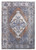 8' X 10' Blue And Ivory Floral Medallion Area Rug