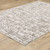 3' X 5' Ivory Grey Charcoal Brown And Beige Abstract Power Loom Stain Resistant Area Rug