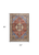 5' X 8' Blue And Orange Floral Medallion Area Rug