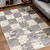 Homeroots Home Decor 7' x 9' White and Gray Checkered Area Rug
