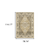 6' X 9' Beige Grey Tan And Charcoal Oriental Power Loom Stain Resistant Area Rug