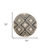 6' Round Gray and Cream Geometric Area Rug