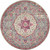 8’ Round Gray and Pink Medallion Area Rug - 4512822822471