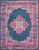 Homeroots Home Decor 8' x 10' Blue and Pink Medallion Area Rug, Blue and Pink, 8 x 10 Feet