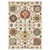 2' X 6' Ivory Yellow Rust Green Grey Pink Orange Blue And Grey Oriental Power Loom Stain Resistant Runner Rug With Fringe