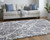 5' X 8' Gray And Ivory Abstract Power Loom Stain Resistant Area Rug - 606114136651
