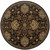 Homeroots Home Decor 8' Brown Round Oriental Power Loom Stain Resistant Area Rug, Brown, Round