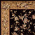 7' Octagon Black or Beige Floral Bordered Indoor Area Rug - 4512822793016
