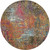 5' X 5' Sunset Round Abstract Power Loom Non Skid Area Rug