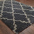 4' X 6' Charcoal And Grey Geometric Shag Power Loom Stain Resistant Area Rug Polypropylene