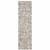 2' X 8' Ivory Grey Charcoal Brown And Beige Abstract Power Loom Stain Resistant Runner Rug