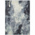 Homeroots Home Decor 3' x 5' Abstract Area Rug, Navy and Ivory, Power Loom Stain Resistant