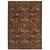 7' X 10' Red Yellow And Black Oriental Area Rug With Fringe