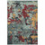 Homeroots Home Decor 3' x 5' Abstract Area Rug, Blue and Red, Power Loom Stain Resistant