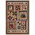 Homeroots Home Decor 5' x 7' Brown and Red Ikat Patchwork Area Rug