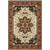 Homeroots Home Decor 8' X 11' Oriental Area Rug, Red and Ivory, Power Loom Stain Resistant
