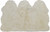 3' x 5' Golden Natural Sheepskin Area Rug - 4512822863412
