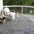 8' Gray And Beige Round Abstract Washable Indoor Outdoor Area Rug