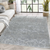 8' X 10' Turquoise Abstract Power Loom Stain Resistant Area Rug