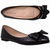 SOBEYO Womens Ballet Flats Metallic Bow Slip On Pointed Toe Shoes
