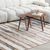 6' X 9' Beige Striped Dhurrie Area Rug