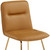 Set of Two Tufted Brown And Gold Upholstered Faux Leather Dining Side Chairs