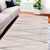 6' X 9' Gray and Ivory Geometric Area Rug