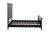Espresso Carved Geometric Solid Wood Queen Bed Frame