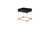 23" Gold And Black Manufactured Wood And Metal Rectangular End Table With Drawer