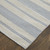 Homeroots Home Decor 5' x 8' Striped Dhurrie Hand Woven Stain Resistant Area Rug, Blue Ivory and Tan