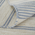 5' X 8' Blue Ivory And Tan Striped Dhurrie Hand Woven Stain Resistant Area Rug
