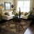 7' X 10' Brown And Beige Oriental Area Rug