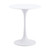 23" White Steel Round Pedestal End Table