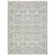 Homeroots Home Decor 5' x 8' Grey and White Floral Power Loom Stain Resistant Area Rug, Grey and White, Power Loom