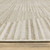 Homeroots Home Decor 6' x 9' Geometric Area Rug, Ivory Beige Taupe and Tan, Power Loom Stain Resistant with Fringe
