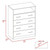 33" Black Wood Four Drawer Dresser