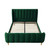 Hunter Green Solid Wood King Tufted Upholstered Velvet Bed Frame