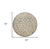 6’ Round Cream Modern Geometric Area Rug - 808230063297