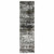 Homeroots Home Decor 2' x 8' Ivory Charcoal Grey Blue Rust and Brown Abstract Power Loom Stain Resistant Runner Rug