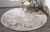 Homeroots Home Decor 8' Taupe, Gray and Ivory Round Wool Geometric Tufted Handmade Area Rug