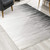 Homeroots Home Decor 7' x 9' Black Transitional Striped Area Rug